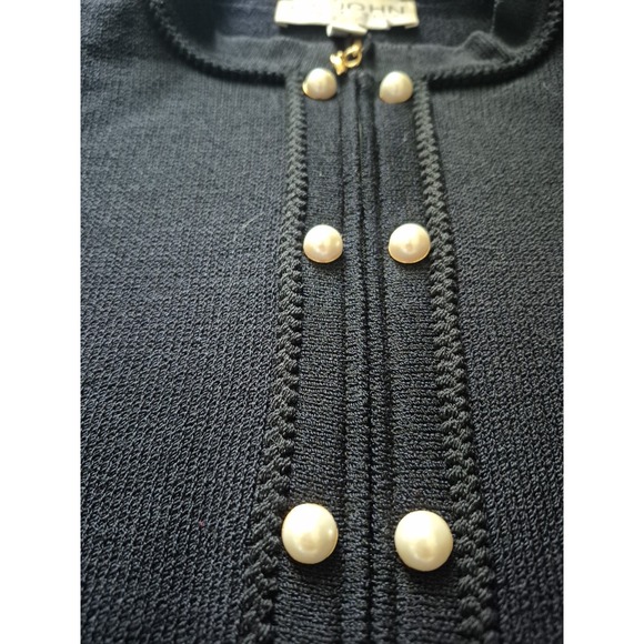 St. John Collection By Marie Gray Wool Black Blazer - Size: 8 - Picture 4 of 6